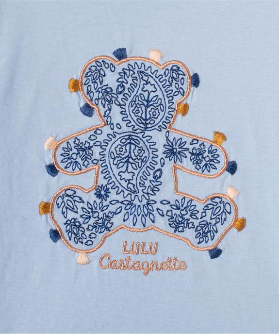 Tee-shirt fille à manches longues et broderie - LuluCastagnette vue2 - LULUCASTAGNETTE - GEMO