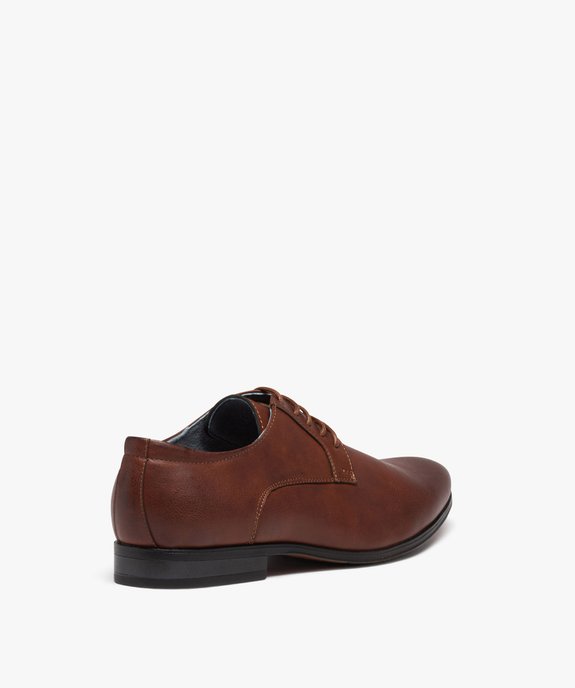 Derbies unis à lacets ronds cirés homme vue4 - BOTTESINI - GEMO