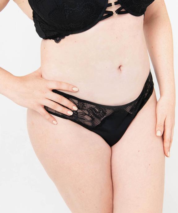Culotte en microfibre et dentelle femme grande taille vue1 - GEMO(HOMWR FEM) - GEMO