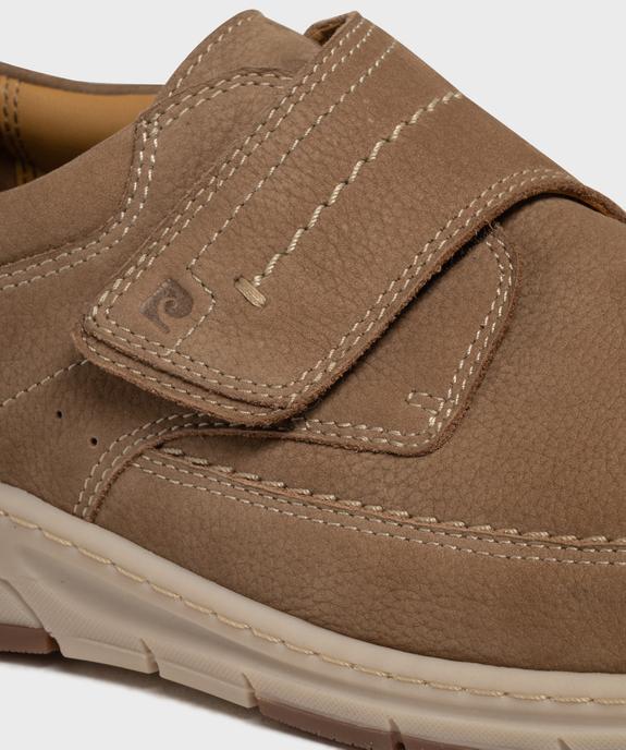 Mocassins dessus et semelle intérieure cuir fermeture scratch homme - Pierre Cardin vue6 - PIERRE CARDIN CONFORT - GEMO