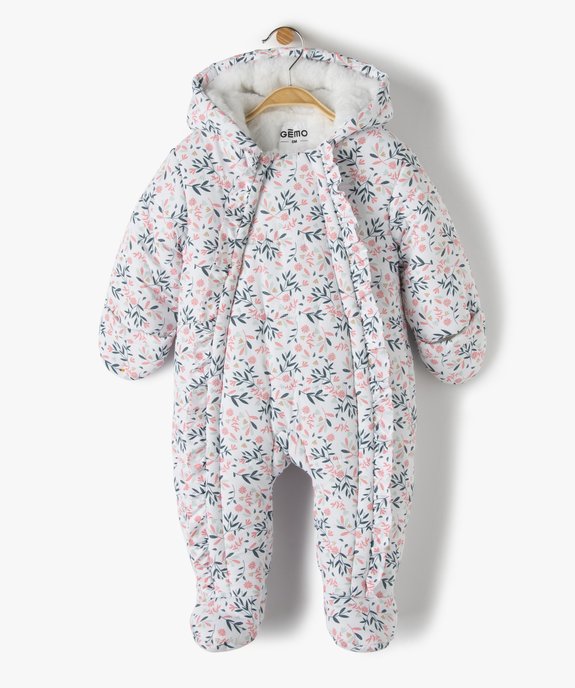 Combinaison pilote bébé avec pieds et moufles vue1 - GEMO 4G BEBE - GEMO