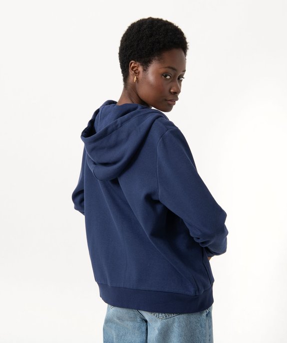 Sweat zippé à capuche avec intérieur molletonné femme vue3 - GEMO(FEMME PAP) - GEMO