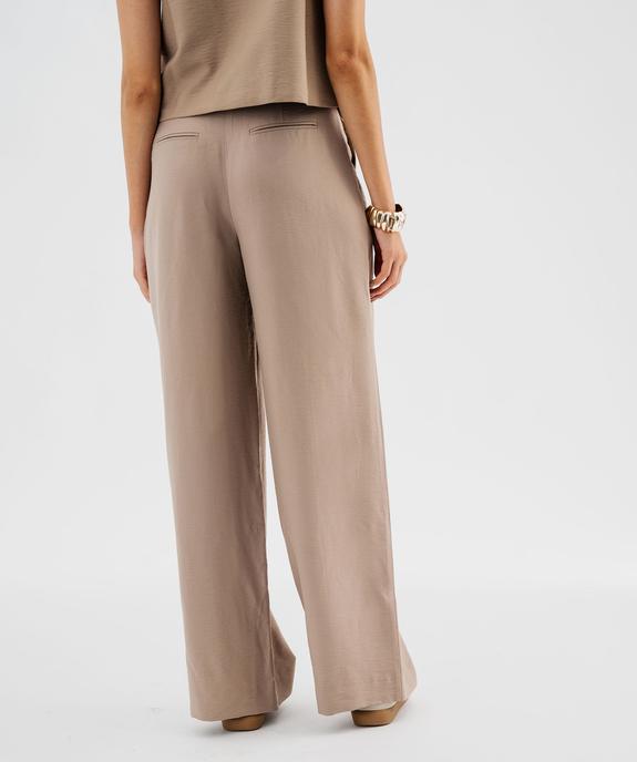 Pantalon fluide coupe large à pinces femme  vue3 - GEMO 4G FEMME - GEMO