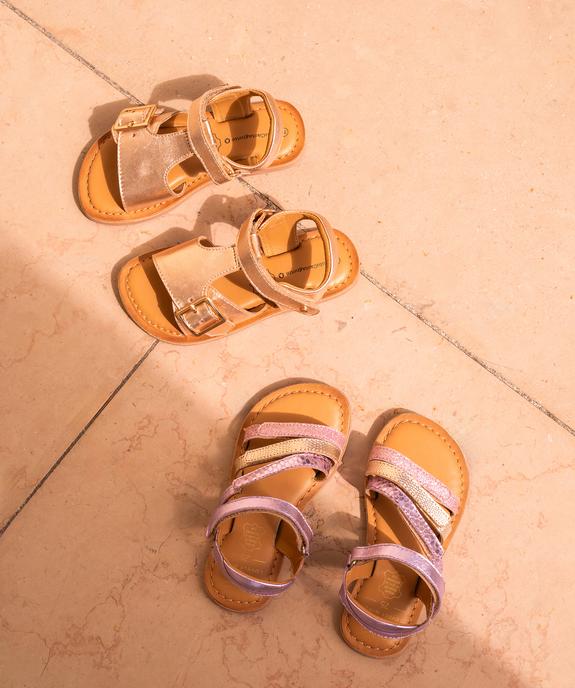 Sandales en cuir multibrides métallisées fille- Lovely Wings vue6 - LOVELY WINGS GEMO FOR GOOD - GEMO