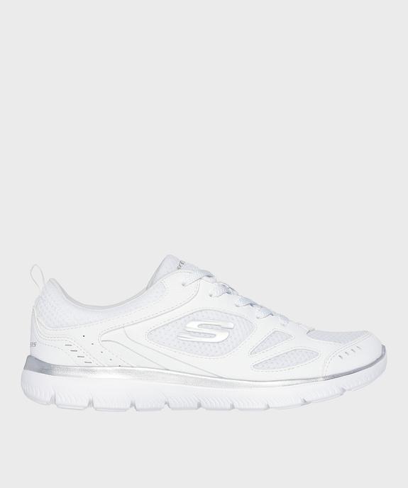 Baskets basses running en mesh Summits femme - Skechers vue1 - SKECHERS - GEMO