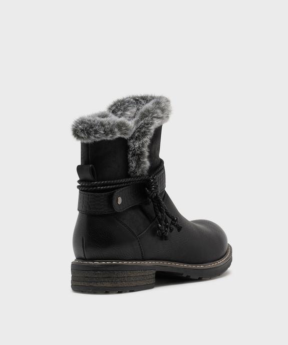 Boots fourrées avec brides cheville femme - Emilia Rosa - EMILIA ROSA Boots fourrées avec brides cheville femme - Emilia Rosa vue4 - EMILIA ROSA - GEMO