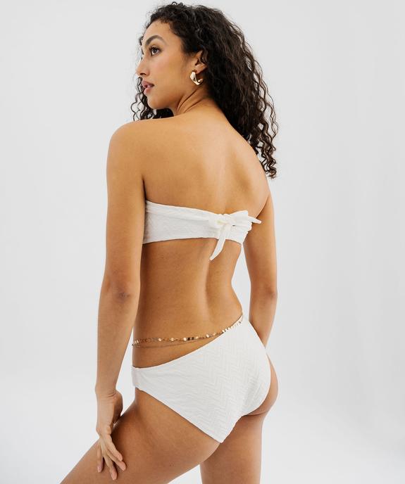 Haut de maillot de bain bandeau décolleté modulable femme vue5 - GEMO (PLAGE) - GEMO