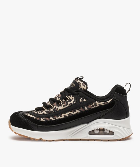 Baskets femme imprimées animal Skechers vue3 - SKECHERS - GEMO