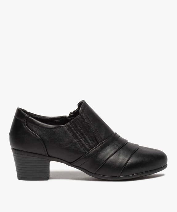 Escarpins femme confort unis avec dessus plissé vue1 - GEMO (CONFORT) - GEMO