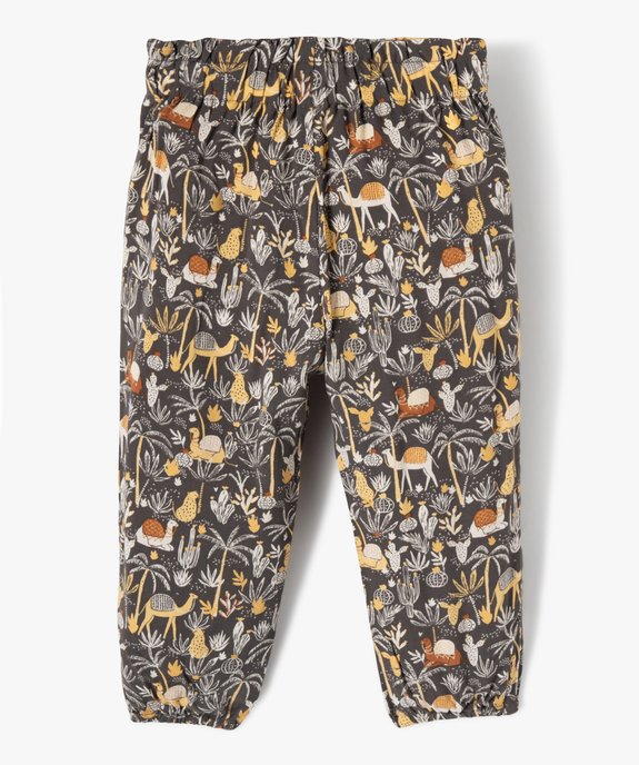 Pantalon bébé fille en maille fluide et légère imprimée vue3 - GEMO(BEBE DEBT) - GEMO