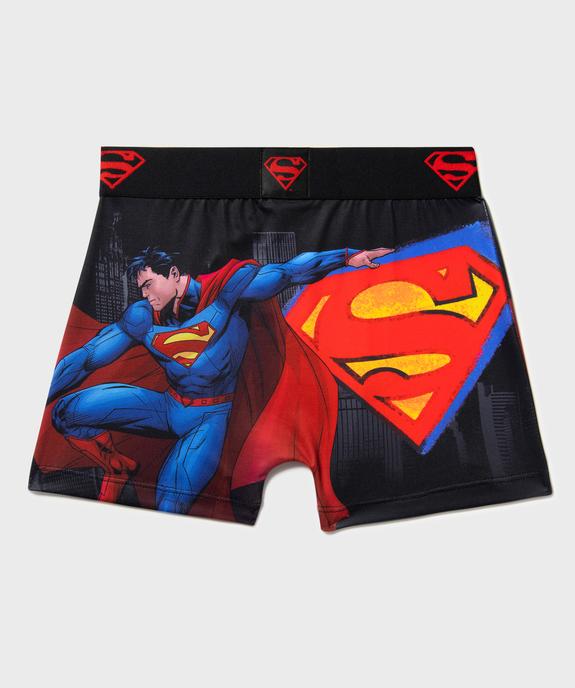 Boxer en microfibre ultra stretch imprimée garçon - Freegun x Superman vue3 - FREEGUN - GEMO