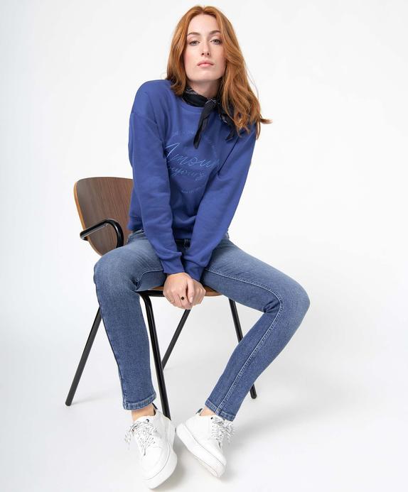 Jean femme coupe Slim coloris délavé vue1 - GEMO 4G FEMME - GEMO
