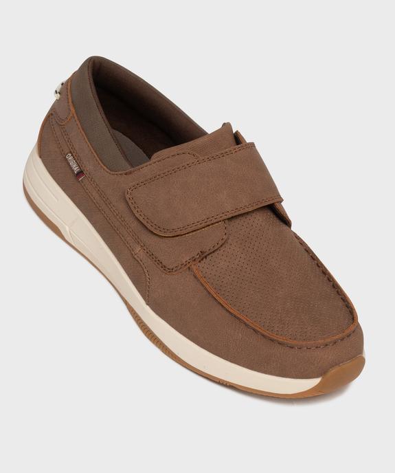 Mocassins confort fermeture scratch homme vue5 - G'FLEX - GEMO