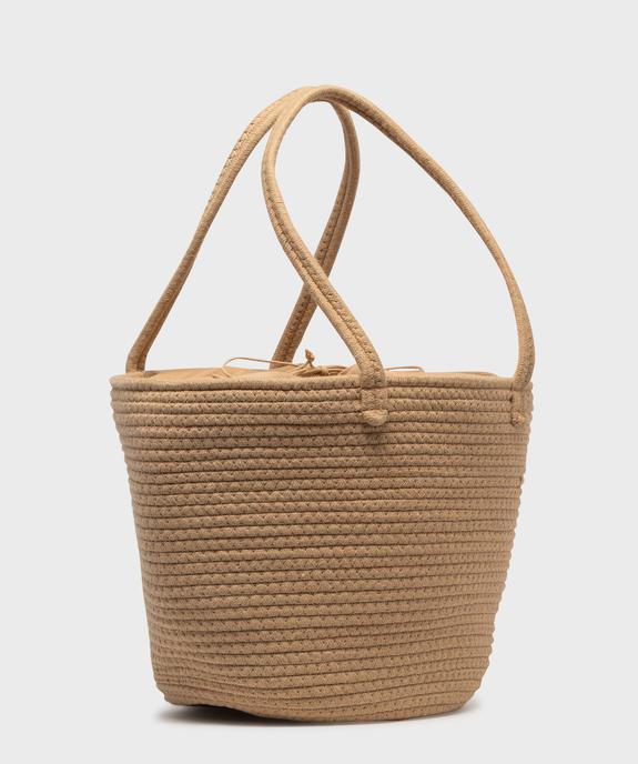 Sac cabas en textile avec motif soleil femme vue2 - GEMO (ACCESS) - GEMO