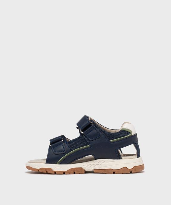Sandales à scratch multi-matières bébé garçon - Hobiz vue3 - HOBIZ - GEMO