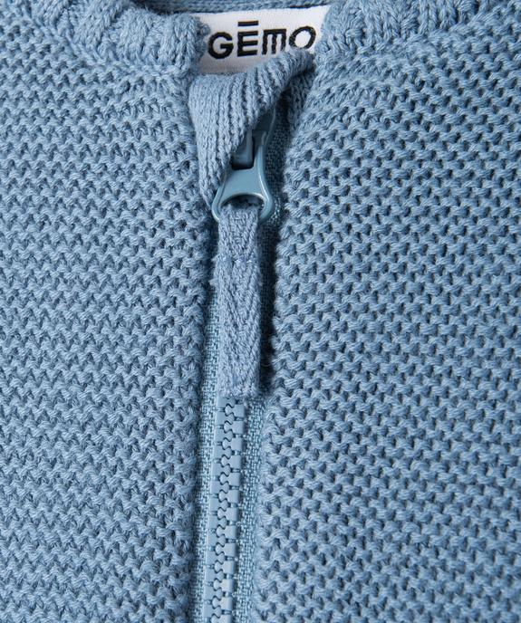 Gilet bébé garçon zippé en maille fantaisie vue2 - GEMO(BEBE DEBT) - GEMO