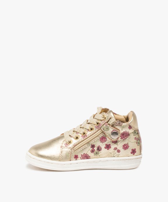 Baskets bébé fille dessus cuir fermeture zip – NA! vue3 - NA! - GEMO