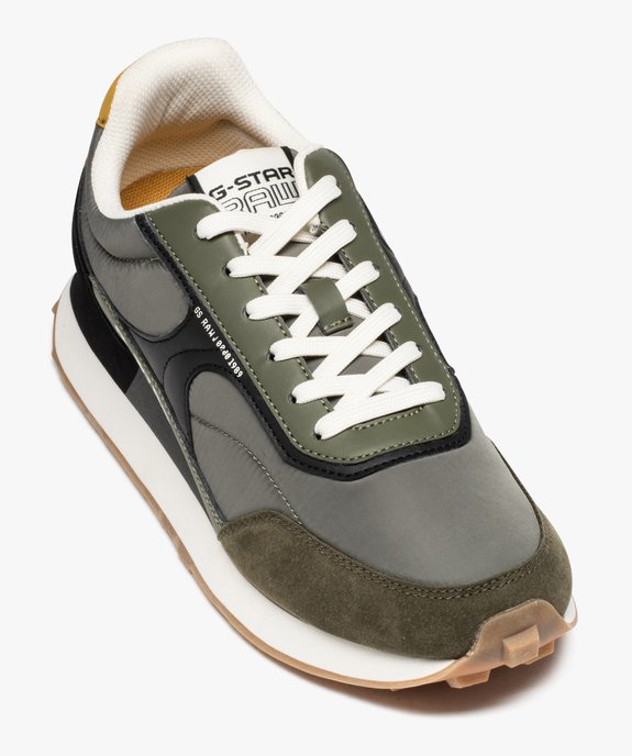 Baskets homme bicolores et bi-matières à lacets - G-Star Raw vue5 - G-STAR - GEMO