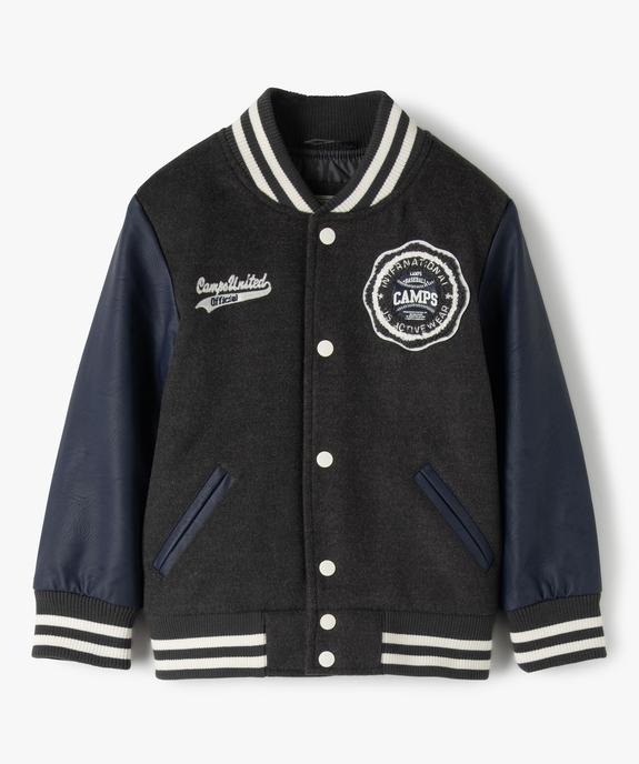 Blouson teddy garçon bicolore – Camps United vue2 - CAMPS UNITED - GEMO