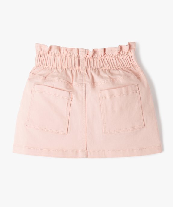 Jupe bébé fille à taille froncée en coton stretch vue3 - GEMO(BEBE DEBT) - GEMO