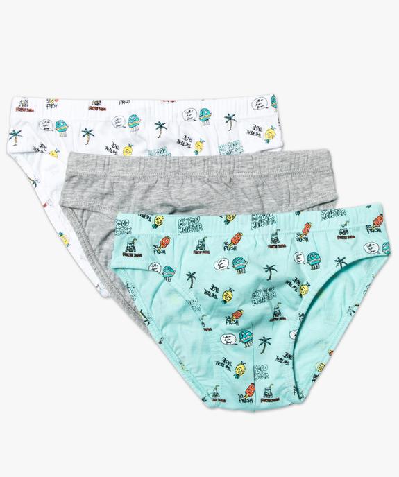 Lot de 3 slips motif fantaisie vue1 - GEMO (ENFANT) - GEMO