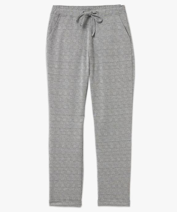 Pantalon en maille extensible à micro motifs femme vue4 - GEMO(FEMME PAP) - GEMO