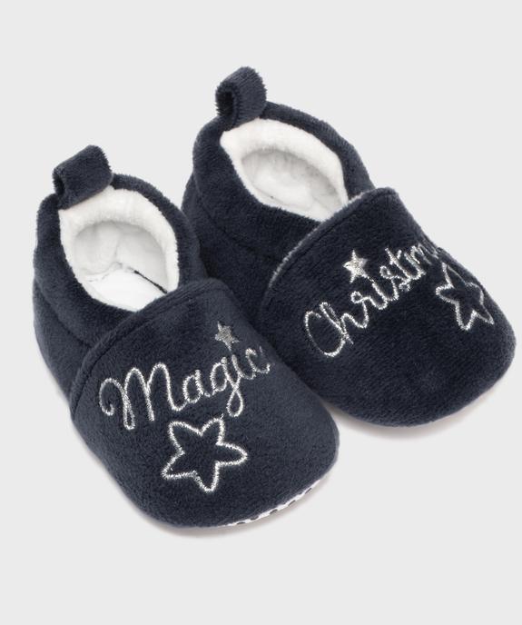 Chaussons de naissance Noël brodé bébé vue5 - LITTLE LOVE - GEMO