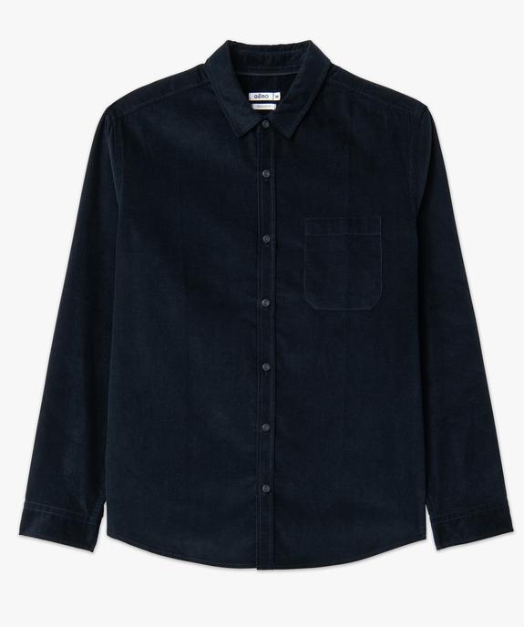 Chemise homme en velours fines côtes coupe Regular vue4 - GEMO (HOMME) - GEMO