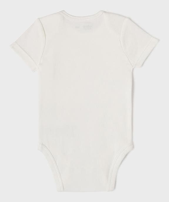 Body à manches courtes unis bébé (lot de 3) vue3 - GEMO 4G BEBE - GEMO