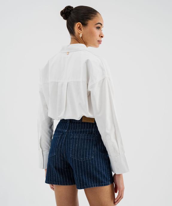 Chemise en coton coupe ample femme - LuluCastagnette vue4 - LULU CASTAGNETTE GEMO FOR GOOD - GEMO