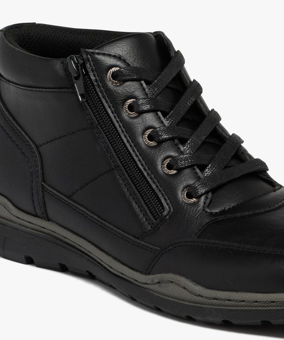 Boots homme confort à lacets et zip latéral avec bout carré vue7 - G'FLEX - GEMO