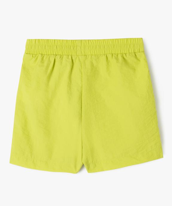 Short en toile de parachute avec taille élastique ajustable fille vue3 - GEMO (JUNIOR) - GEMO