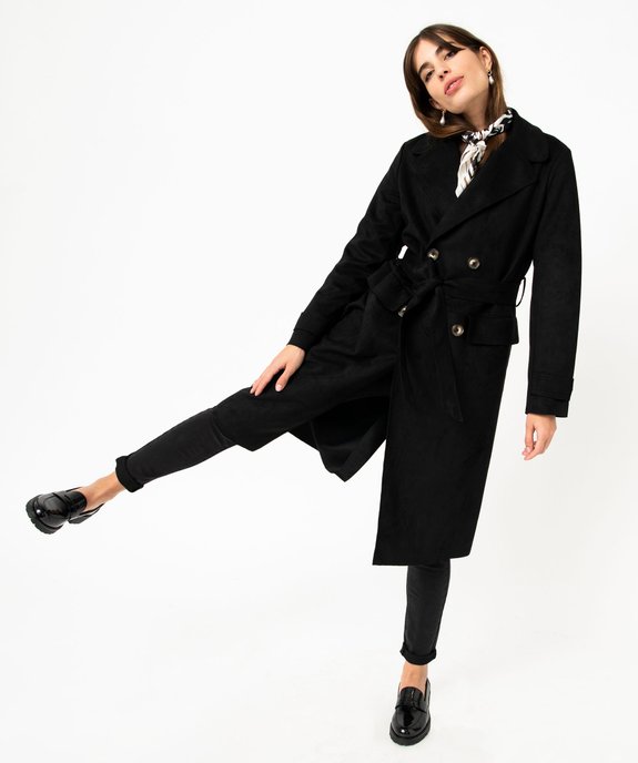 Imperméable long en suédine femme vue1 - GEMO(FEMME PAP) - GEMO