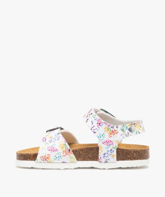 Sandales fille à brides à boucle fantaisie et semelle liège vue3 - GEMO 4G FILLE - GEMO