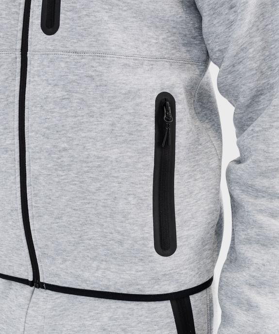 Sweat zippé à capuche homme vue3 - GEMO (HOMME) - GEMO