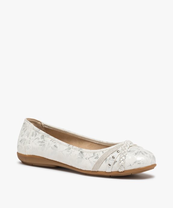 Ballerines femme à talon plat et dessus fantaisie vue2 - GEMO(URBAIN) - GEMO