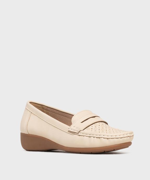 Mocassins confort à talon compensé femme - G'Flex vue2 - G'FLEX - GEMO