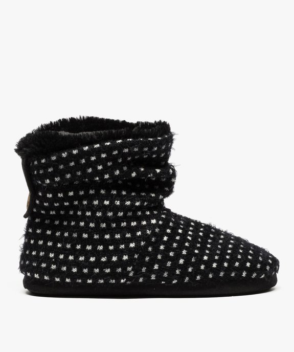 Chaussons montants  tricot bicolore vue1 - GEMO(HOMWR FEM) - GEMO