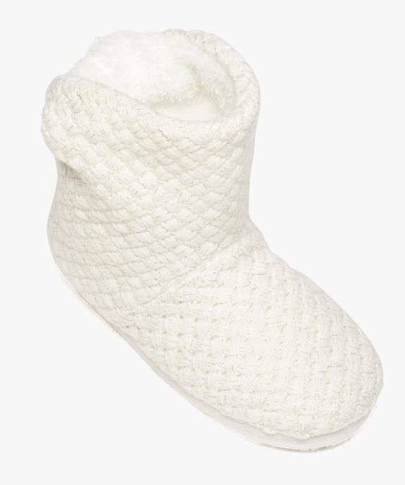 Chaussons femme boots en maille avec nœud à l’arrière vue5 - GEMO(HOMWR FEM) - GEMO