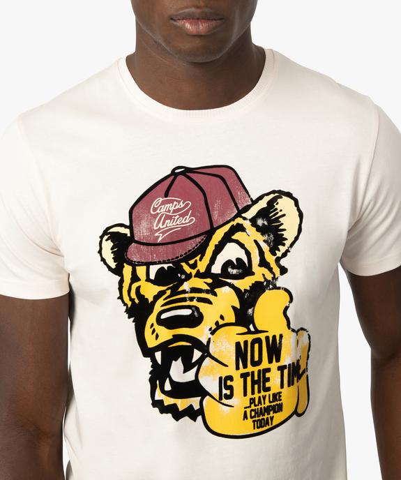 Tee-shirt homme avec motif tête de chien - Camps United vue2 - CAMPS UNITED - GEMO