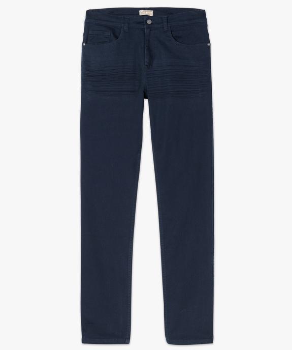Pantalon homme 5 poches straight en toile extensible vue4 - GEMO (CASUAL) - GEMO