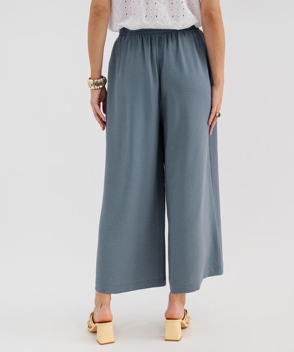 Pantacourt large avec taille élastique femme vue3 - GEMO 4G FEMME - GEMO