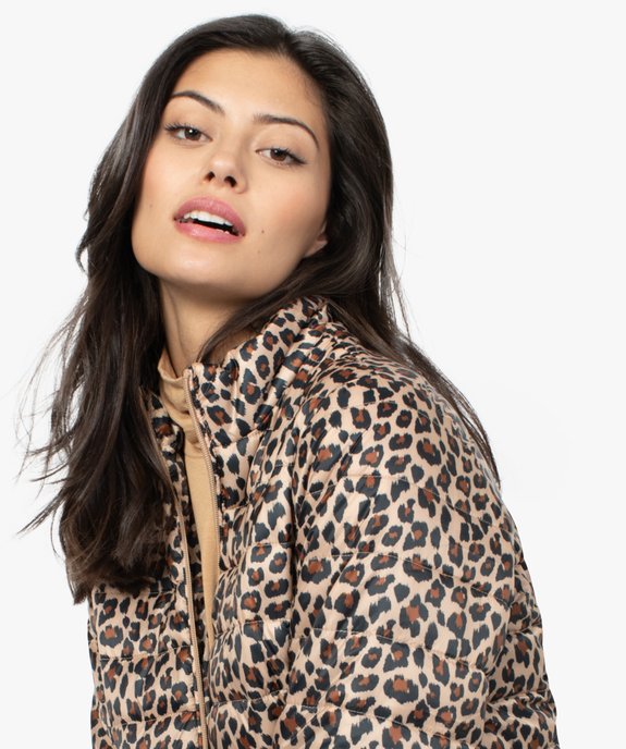 Doudoune femme fine imprimée léopard vue2 - GEMO(FEMME PAP) - GEMO