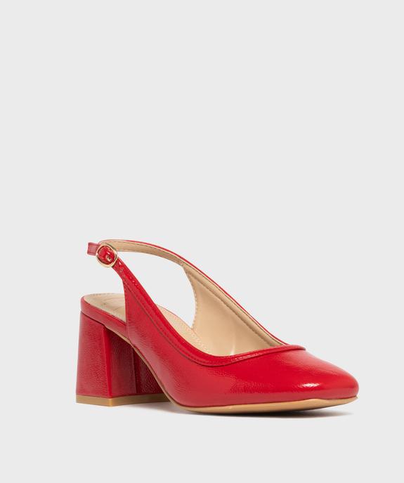 Escarpins slingback à bout carré femme - Follow Me vue2 - FOLLOW ME - GEMO