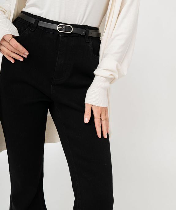 Jean bootcut taille haute avec fine ceinture femme vue2 - GEMO 4G FEMME - GEMO