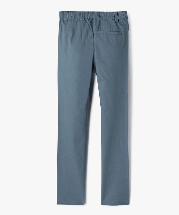Pantalon coupe regular avec taille élastique garçon vue7 - GEMO (JUNIOR) - GEMO