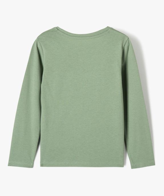 Tee-shirt à manches longues avec motif fleuri fille vue3 - GEMO 4G FILLE - GEMO