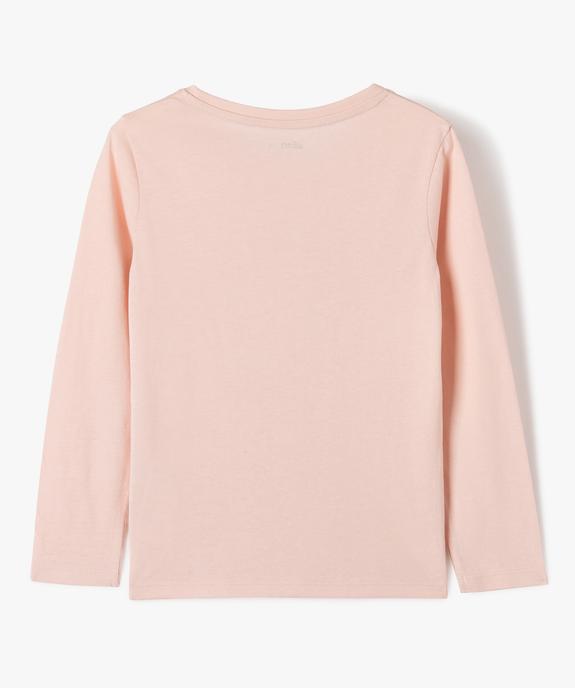 Tee-shirt à manches longues avec motif fille vue3 - GEMO (ENFANT) - GEMO