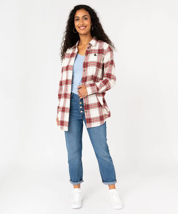 Chemise manches longues longue à carreaux femme - LuluCastagnette vue7 - LULUCASTAGNETTE - GEMO