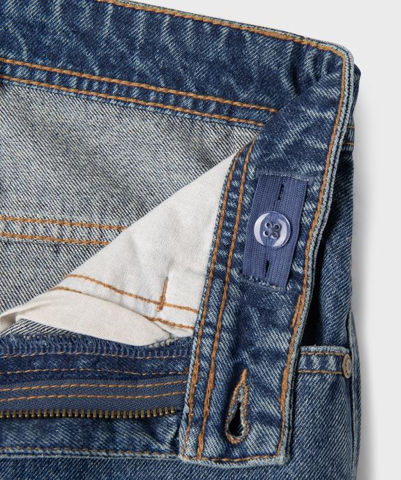 Jean straight en denim délavé garçon vue2 - GEMO (JUNIOR) - GEMO